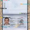 Liechtenstein passport editable PSD files, scan and photo-realistic look, 2 in 1