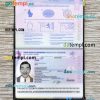 Luxembourg passport editable PSD files, scan and photo look templates, 2 in 1