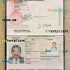 Madagascar passport editable PSD files, scan and photo look templates, 2 in 1
