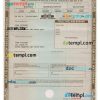 Massachusetts certificate of title of a vehicle (car title) template in PSD format, fully editable, front and back