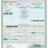 Michigan certificate of title of a vehicle (car title) template in PSD format, fully editable, front and back