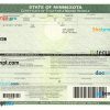 Minnesota certificate of title of a vehicle (car title) template in PSD format, fully editable, front and back