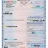 Montana certificate of title of a vehicle (car title) template in PSD format, fully editable, front and back