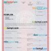 North Carolina certificate of title of a vehicle (car title) template in PSD format, fully editable, front and back