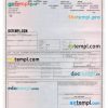 North Dakota certificate of title of a vehicle (car title) template in PSD format, fully editable, front and back