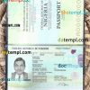 Nigeria passport editable PSDs, scan and photo-realistic snapshot (2019-present), 2 in 1