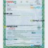 Oklahoma certificate of title of a vehicle (car title) template in PSD format, fully editable, front and back