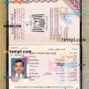 Palestine passport editable PSD files, scan and photo look templates, 2 in 1
