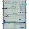 Pennsylvania certificate of title of a vehicle (car title) template in PSD format, fully editable, front and back