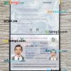 Taiwan (officially the Republic of China) passport editable PSD files, scan and photo look templates, 2 in 1