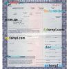 Texas certificate of title of a vehicle (car title) template in PSD format, fully editable, front and back