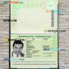Turkmenistan passport editable PSD files, scan and photo look templates (2018-present), 2 in 1