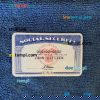 USA SSN photolook blue textile background PSD files, editable photo-realistic look sample, 2 in 1