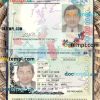 United Kingdom of Great Britain passport editable PSD files, scan and photo look templates (2015-2020), 2 in 1