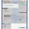 Utah certificate of title of a vehicle (car title) template in PSD format, fully editable, front and back