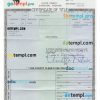 Wyoming certificate of title of a vehicle (car title) template in PSD format, fully editable, front and back