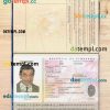 Zimbabwe passport editable PSD files, scan and photo look templates, 2 in 1