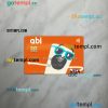 Albania American Bank of Investments (ABI) visa card PSD scan and photo-realistic snapshot, 2 in 1
