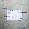 Algeria Caisse Nationale de Mutualité Agricole visa card PSD scan and photo-realistic snapshot, 2 in 1