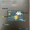 Angola Banco de Fomento visa card PSD scan and photo-realistic snapshot, 2 in 1