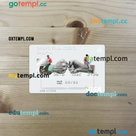 Argentina Grupo Financiero Galicia visa card PSD scan and photo-realistic snapshot, 2 in 1