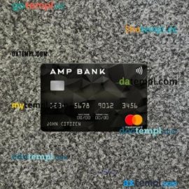 Australia AMP Bank mastercard PSD scan and photo taken image, 2 in 1
