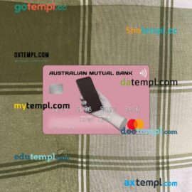 Australia Australian Mutual Bank mastercard PSD scan and photo taken image, 2 in 1