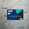 Bahamas bank of the bahamas visa card PSD scan and photo-realistic snapshot, 2 in 1