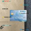 Bosnia and Herzegovina Ata bank visa card PSD scan and photo-realistic snapshot, 2 in 1