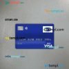Burundi Credit bank of Bujumbura visa debit card PSD scan and photo-realistic snapshot, 2 in 1