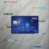 Cabo Verde BAI bank visa card PSD scan and photo-realistic snapshot, 2 in 1