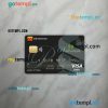 Cameroon SCB bank visa card PSD scan and photo-realistic snapshot, 2 in 1