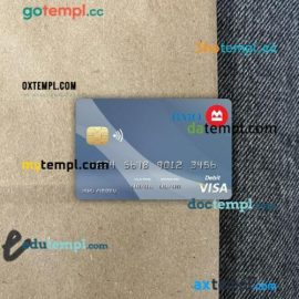 Canada Montreal bank visa card PSD scan and photo-realistic snapshot, 2 in 1