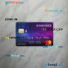 Chile BICE bank mastercard PSD scan and photo taken image, 2 in 1