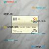 Colombia Banco de bogotá bank visa debit card PSD scan and photo-realistic snapshot, 2 in 1