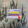 Colombia bancolombia bank master debit card PSD scan and photo taken image, 2 in 1