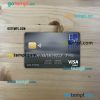 Comoros Exim bank visa card PSD scan and photo-realistic snapshot, 2 in 1