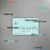 Czech Equa Bank visa debit card PSD scan and photo-realistic snapshot, 2 in 1