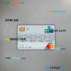 Czech republic ceskoslovenská obchodní bank master debit card PSD scan and photo taken image, 2 in 1