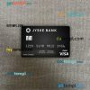Denmark Jyske Bank visa debit card PSD scan and photo-realistic snapshot, 2 in 1
