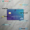 Djibouti Exim Bank visa card PSD scan and photo-realistic snapshot, 2 in 1