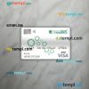 Dominica National bank of dominica bank visa debit card PSD scan and photo-realistic snapshot, 2 in 1