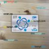 Dominican Republic Progreso bank visa debit card PSD scan and photo-realistic snapshot, 2 in 1