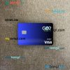GO2 bank visa debit card PSD scan and photo-realistic snapshot, 2 in 1