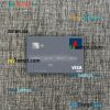 Iceland Landsbankinn visa debit card PSD scan and photo-realistic snapshot, 2 in 1