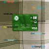 Iraq Rafidain Bank visa debit card PSD scan and photo-realistic snapshot, 2 in 1