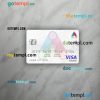 Mongolia Arig Bank visa electron card PSD scan and photo-realistic snapshot, 2 in 1