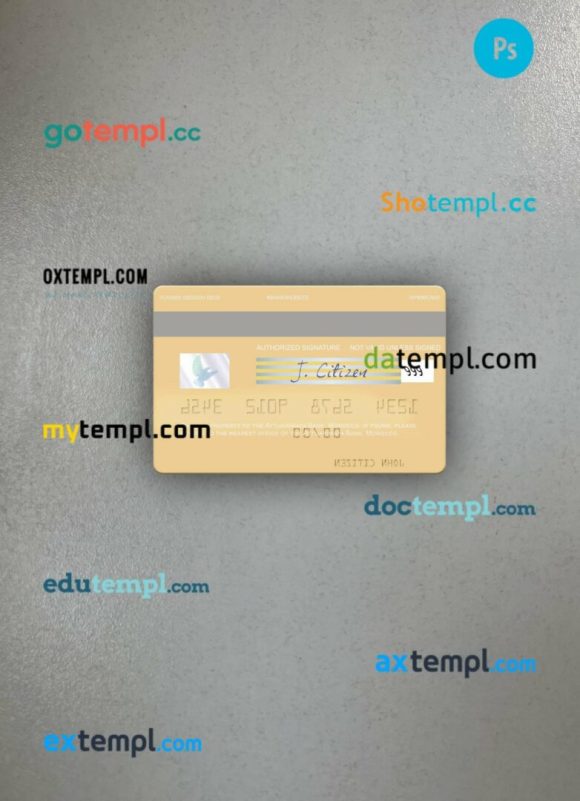 Morocco Attijariwafa Bank visa debit card PSD scan and photo-realistic snapshot, 2 in 1 - Image 2