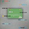 Myanmar Innwa Bank Limited visa debit card PSD scan and photo-realistic snapshot, 2 in 1