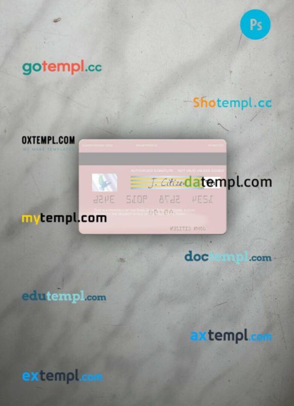 Nepal Nabil Bank visa debit card PSD scan and photo-realistic snapshot, 2 in 1 - Image 2